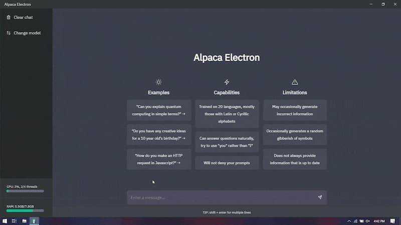 Demo Alpaca Electron
