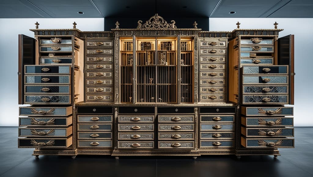 un armario con un millón de cajones